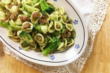 Orecchiette with Broccoli and Sausage - Rossella's Cooking with Nonna
