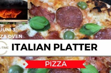 Cooking Italian Platter Pizza in Ooni 3 Pizza Oven. REAL-TIME PIZZA COOK.