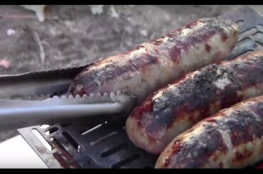 Outdoor Cooking Garden Spaghetti With Italian Sausage & Bread-sticks.
