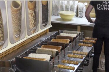 Kurtos Kalacs. Hungarian Street Food, Italy Food Fair