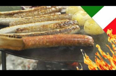 Best ITALIAN Sausage Party EVER over REAL FIRE 🔥 Primitive cooking🔥