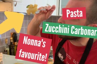 PASTA ZUCCHINI CARBONARA - Awesome! - Cook ITALIAN FOOD like the Nonnas