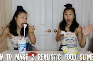 DIY SLIME FOODS?! (Lemon Italian Ice & Marshmallow Fluff)