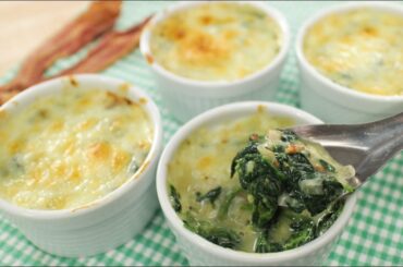 Cheesy Spinach Bake Recipe ผักขมอบชีส - Pai's Kitchen!