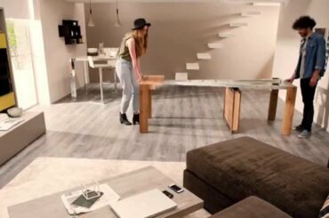 Extendable console turns into a dining table - "A4" by Ozzio Design - Consolle allungabile di design