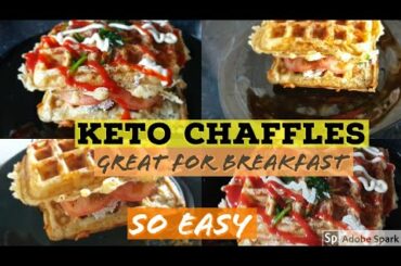 Cooking: Keto Chaffle Sandwich | Waffle | Low carb | Tasty | So simple