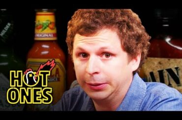 Michael Cera Experiences Mouth Pains While Eating Spicy Wings | Hot Ones