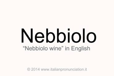 Correct italian pronunciation of nebbiolo, nebbiolo wine