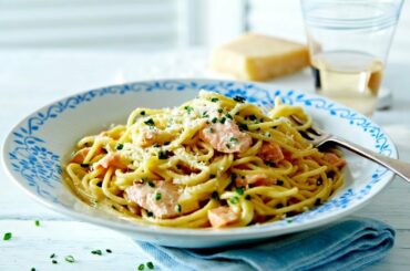 Smoked Salmon Mushroom Cream Pasta - Smoked Salmon Recipes - Salmon Pasta - Cream Mushroom Pasta