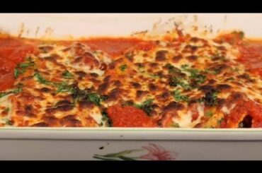 Spinach & Cheese Manicotti With Tomato Sauce : Italian Cuisine