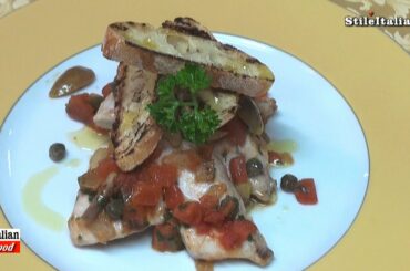"Italian Food" - "Pesce Spada alla Messinese - Swordfish "Italian Cuisine" "Hotel Villa Diodoro"