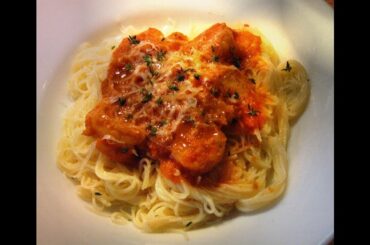 SHRIMP ARRABBIATA with Angel Hair Pasta (Italian Cuisine - Restaurant Recipe)
