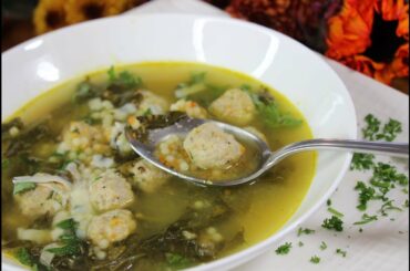 Italian Wedding Soup! Perfect"marriage" of flavors! "Minestra Maritata"