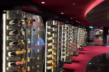 Bottle Display Art MSC Meraviglia Outside Main Dining Room