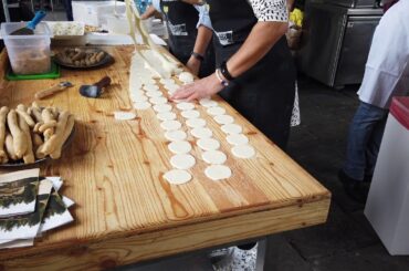 TRADITIONAL RAVIOLI OF BERGAMO AREA IN ITALY. HOME MADE FOOD