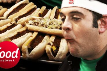 Adam Demolishes 17 Chilli Dogs In Under An Hour | Man v Food