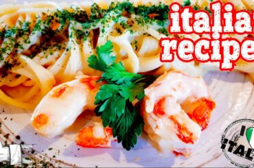 Yummy dinner for lazy | spaghetti with cream & shrimps | italian recipes 100%