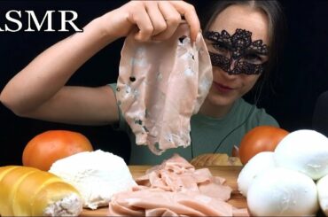 ASMR MOZZARELLA, MORTADELLA, RICOTTA CHEESE & TOMATOES (Italian Food) Eating Sounds *MUKBANG*
