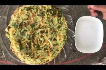 Italian food in Amharic - ዝኩኒ፡በእንቁላል (Zucchini with eggs)