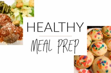 EASY HEALTHY MEAL PREP ITALIAN MINI MEATLOAF & FUNFETTI PANCAKE MUFFINS