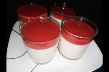 Strawberry panna cotta recipe/desert recipe/in Malayalam