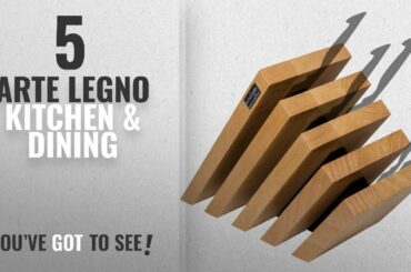 Arte Legno Top 10 Kitchen & Dining [2018]: Artelegno Magnetic Knife Block Solid Beech Wood 5 Panel,