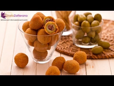 Fried stuffed olives Ascolana style ( olive all'ascolana ) Italian recipe Fried stuffed olives Ascolana style ( olive all'ascolana ) Italian recipe