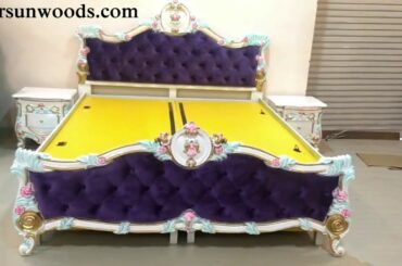 #125 Designer Italian Bed Design | Classic Hand Carved Furniture Designs by Aarsun