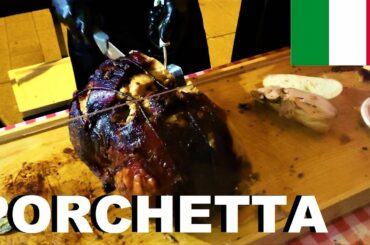STREET FOOD ITALY Homemade Porchetta (Do not Dare to ask for sauce with the Porchetta sandwich!!!!!)
