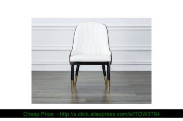 ✨ Light luxurious dining chair Italian designer fashionable stitching leather back neoclassical din