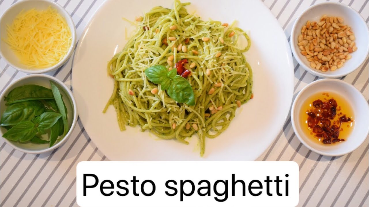 How to make perfect pesto spaghetti @ home Italian cuisine/ tasty vegetarian kitchen How to make perfect pesto spaghetti @ home Italian cuisine/ tasty vegetarian kitchen