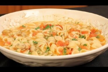 Orecchiette With Mushrooms, Arugula, Tomatoes & Brie : Italian Cuisine