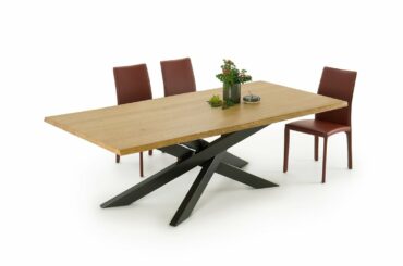Connor Wood crossed leg dining table