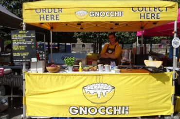 Italian Street Food: Freshly prepared Gnocci with Melty Cheese by Gnocchiat84 at Kings Cross, London