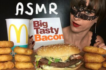ASMR MUKBANG MCDONALDS BIG TASTY BACON & CHICKEN NUGGETS (Eating Sounds) NO TALKING
