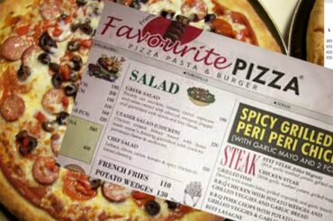 Favourite pizza menu Card -Taste real Italian cuisine