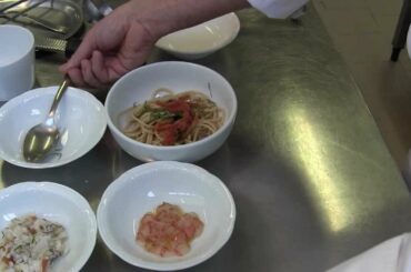 Perbellini prepares a signature dish at his Italian restaurant