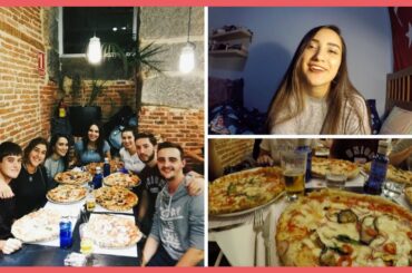 REAL PIZZERIA IN MADRID W/ HOUSEMATES 🇪🇸 | Vlog #2