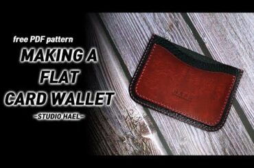 Making a Card Wallet (Flat type) 플랫레더 카드지갑 만들기 Leather Craft PDF 가죽공예패턴
