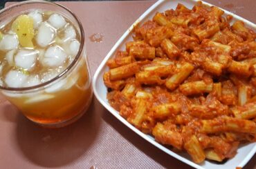 Live Red Sauce Pasta Cooking & Ginger Lemon Honey Iced Tea