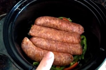 Super Simple Crock Pot Italian Sausage - Large Family Cooking