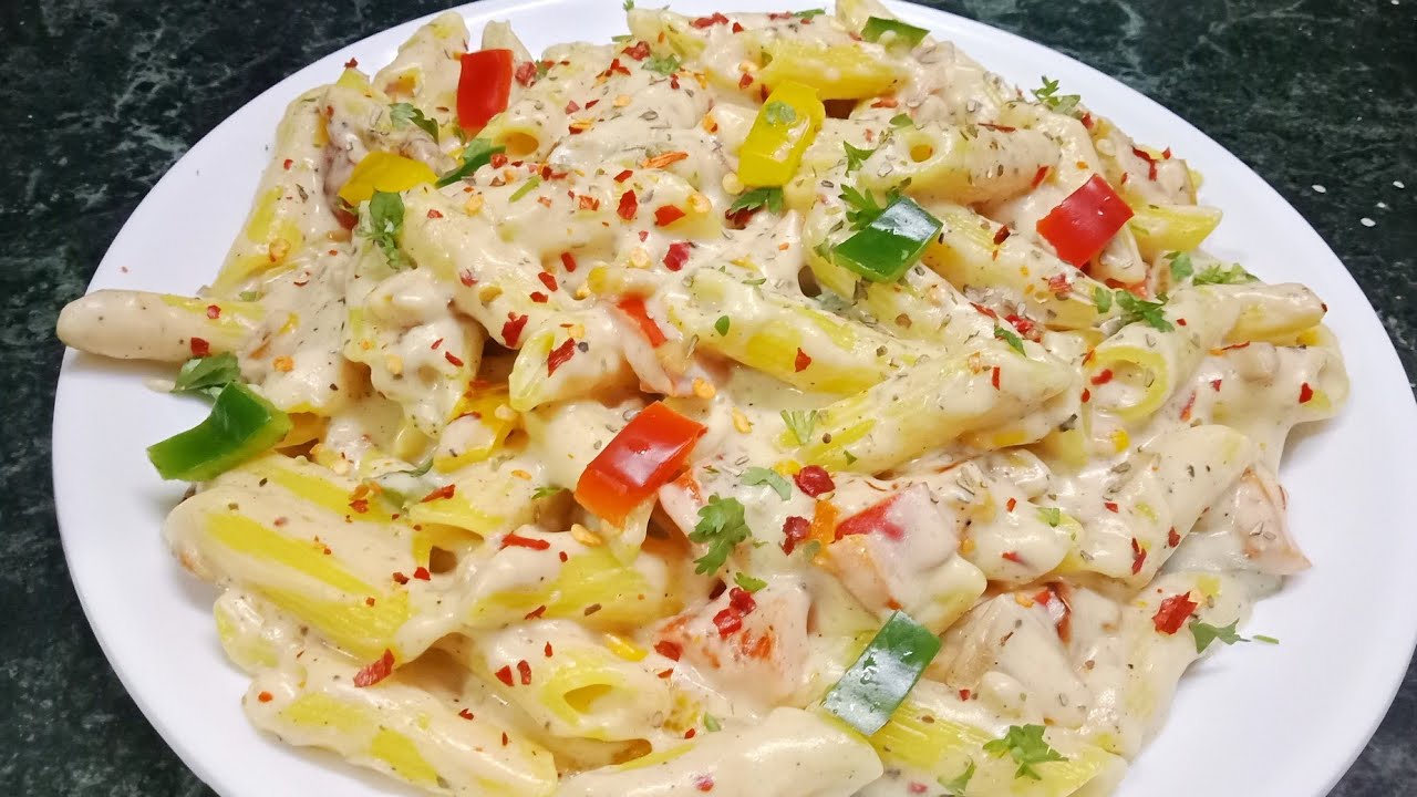 White souce pasta // व्हाईट सौस पास्ता // Italian white pasta // cheesy pasta White souce pasta // व्हाईट सौस पास्ता // Italian white pasta // cheesy pasta