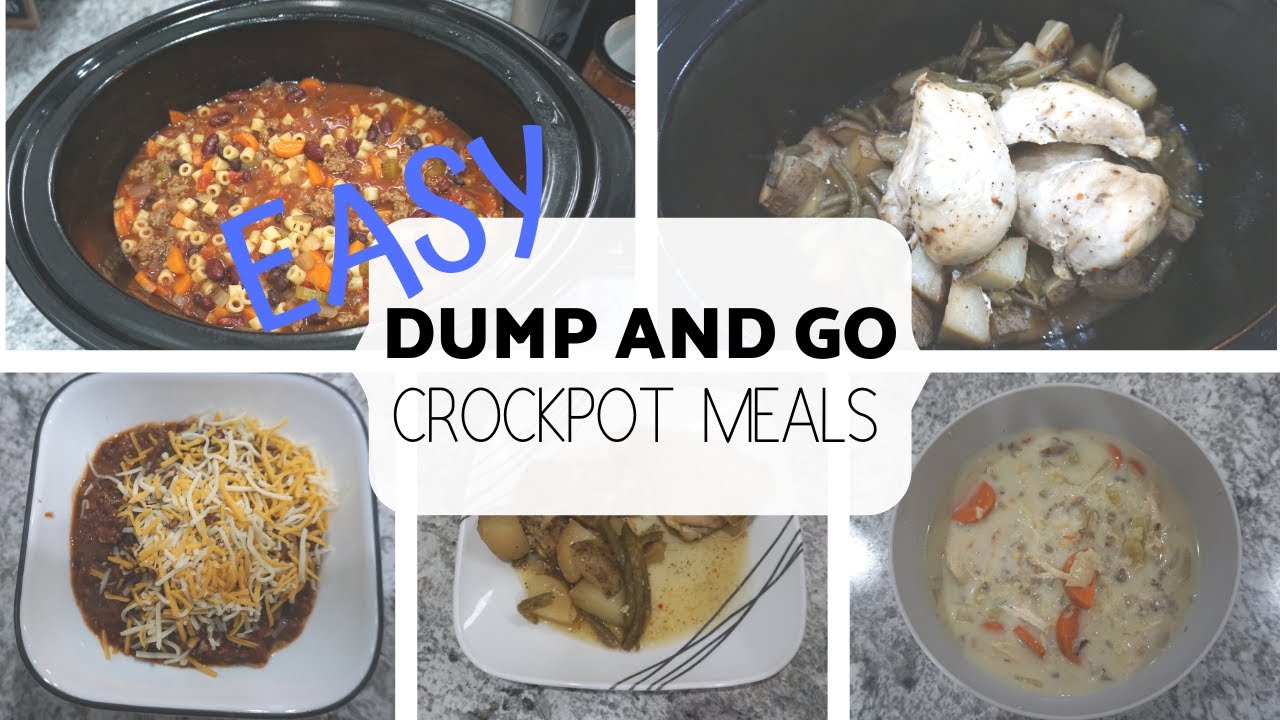 DUMP AND GO CROCKPOT MEALS // QUICK AND EASY SLOW COOKER RECIPES DUMP AND GO CROCKPOT MEALS // QUICK AND EASY SLOW COOKER RECIPES
