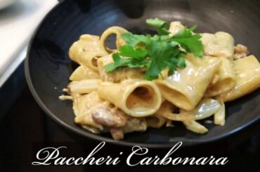 Creamy Paccheri Carbonara | Pasta Recipes | Italian Food