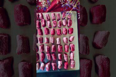 Beetroot gnocchi with parmigiana and white wine leek sauce