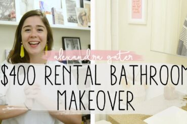 DIY TINY RENTAL BATHROOM MAKEOVER | Hardwood floors for apartments