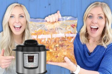 3 EASY Instant Pot Dinners (or Slow Cooker) Freezer Meal Dump and Go Recipes