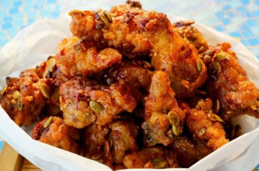 Korean honey butter fried chicken (허니버터치킨)