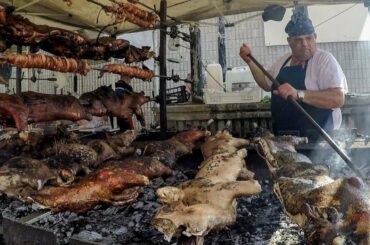 Huge Roasts, The Most Dangerous Cheese and More. Street Food Fair in Sardinia, Italy