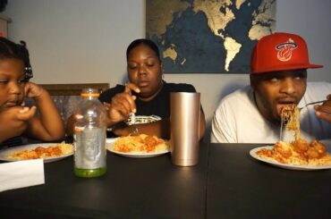 Italian spaghetti🍝and meatballs Mukbang Large